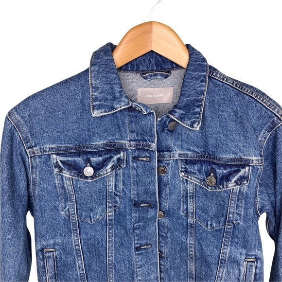 Everlane The Denim Jacket Blue Button Down Classic Jean Jacket Size XS - Picture 5 of 10